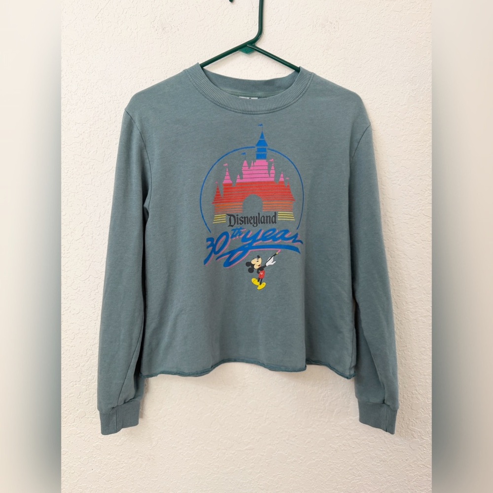 Disneyland 30th Anniversary Women's Retro Green/Jade Sweatshirt - S
